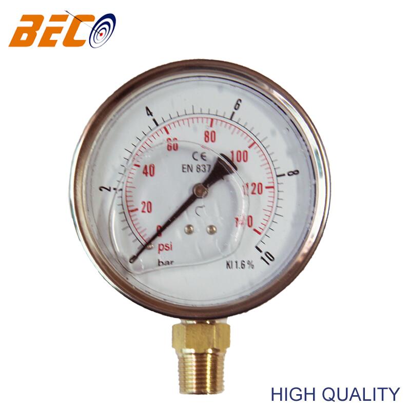 (YTN-100A) 100mm liquid filled pressure gauges